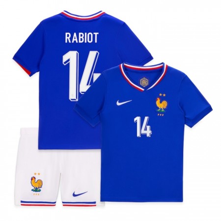 Fotbalové dresy Francie Rabiot 14 Dětské Domácí Dres ME 2024 Krátký Rukáv